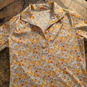 70s polyester floral shirt