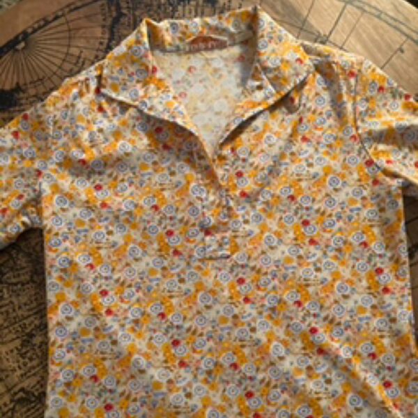 70s polyester floral shirt