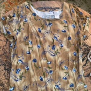 90s brown floral maxi dress