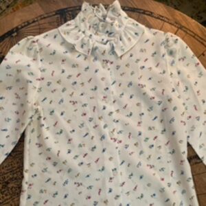 80s Ship N Shore Collectibles Long Sleeve Floral Secretary Blouse